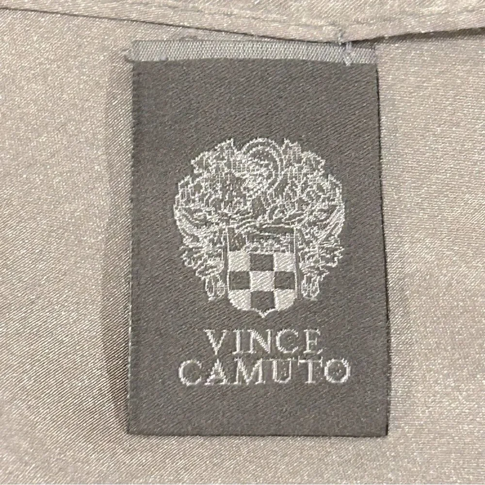 Vince Camuto Gray Floral Silk Scarf
